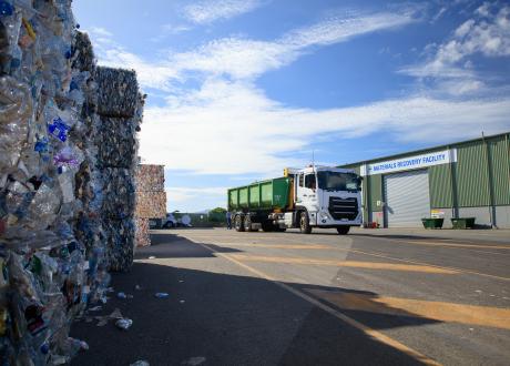 Truck in processing plant