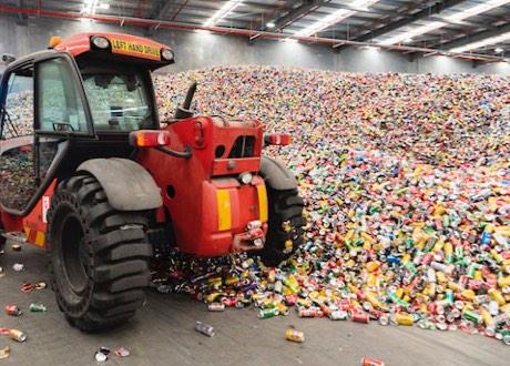 Tractor in cans