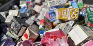 Recycling 10¢ drink cartons 